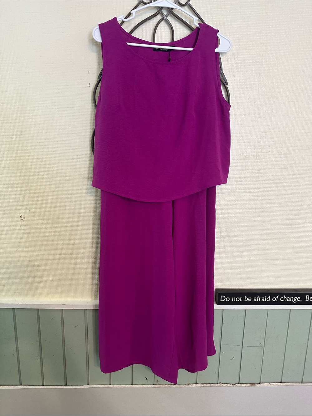 Sleeveless Magenta two piece set